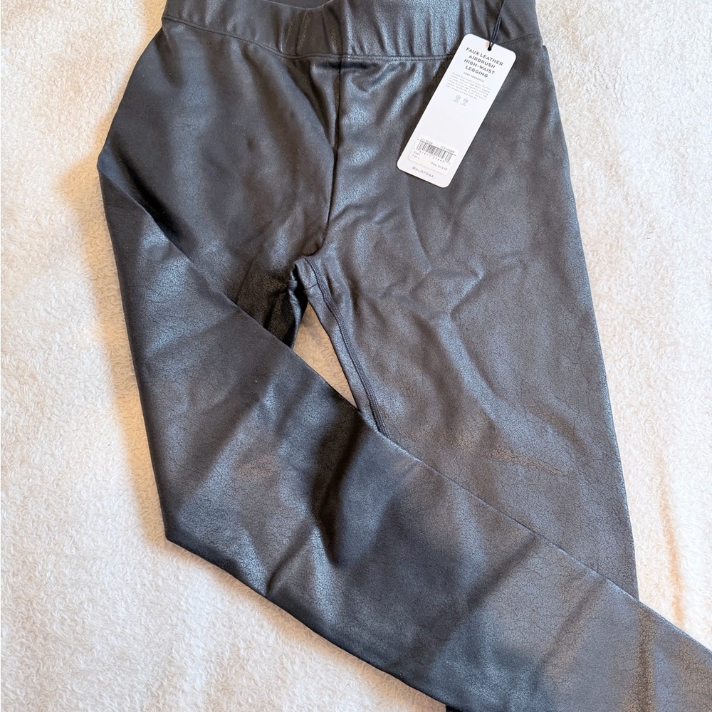 ALO Yoga Faux Leather Airbrush High Waist  Legging